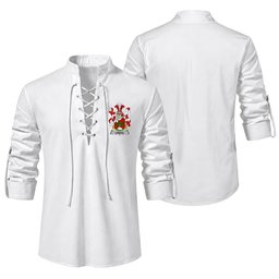 ScotsTee Shop Irish Owens Clan Coat of Arms Irish Ghillie Kilt Shirt