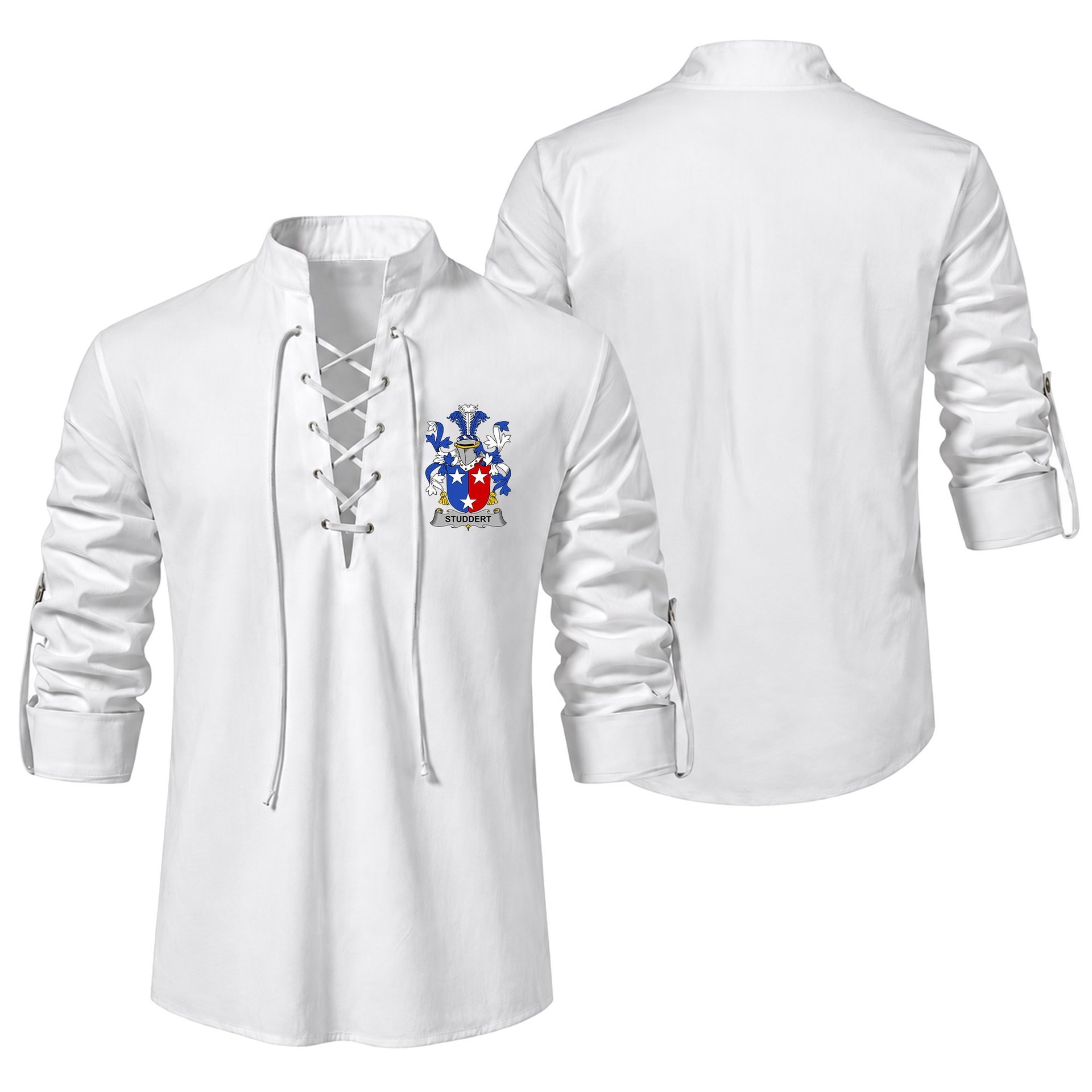 ScotsTee Shop Irish Studdert Clan Coat of Arms Irish Ghillie Kilt Shirt