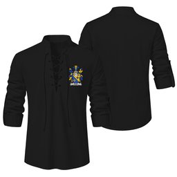 ScotsTee Shop Irish Shea or O'Shee Clan Coat of Arms Irish Ghillie Kilt Shirt