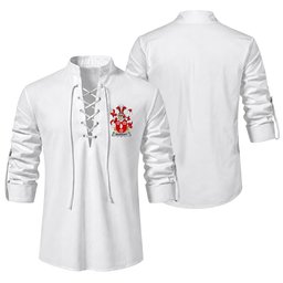 ScotsTee Shop Irish Worsopp Clan Coat of Arms Irish Ghillie Kilt Shirt