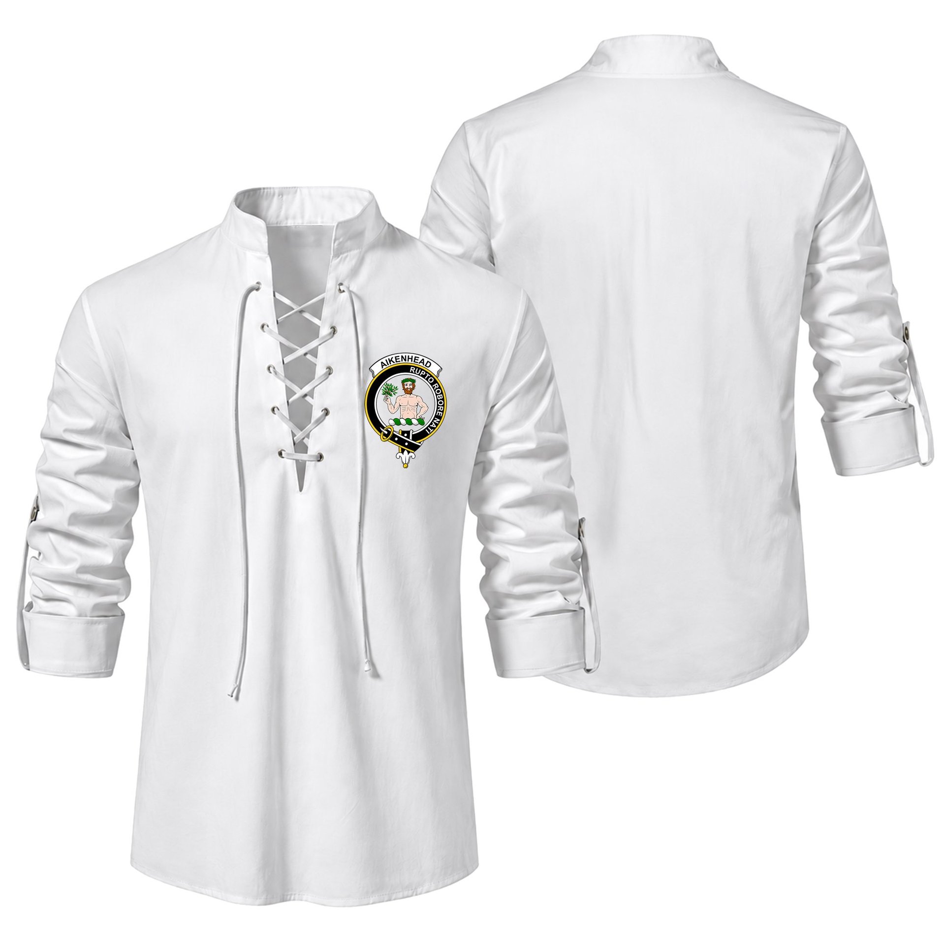 ScotsTee Shop Scottish Aikenhead Clan Crest Scottish Ghillie Kilt Shirt