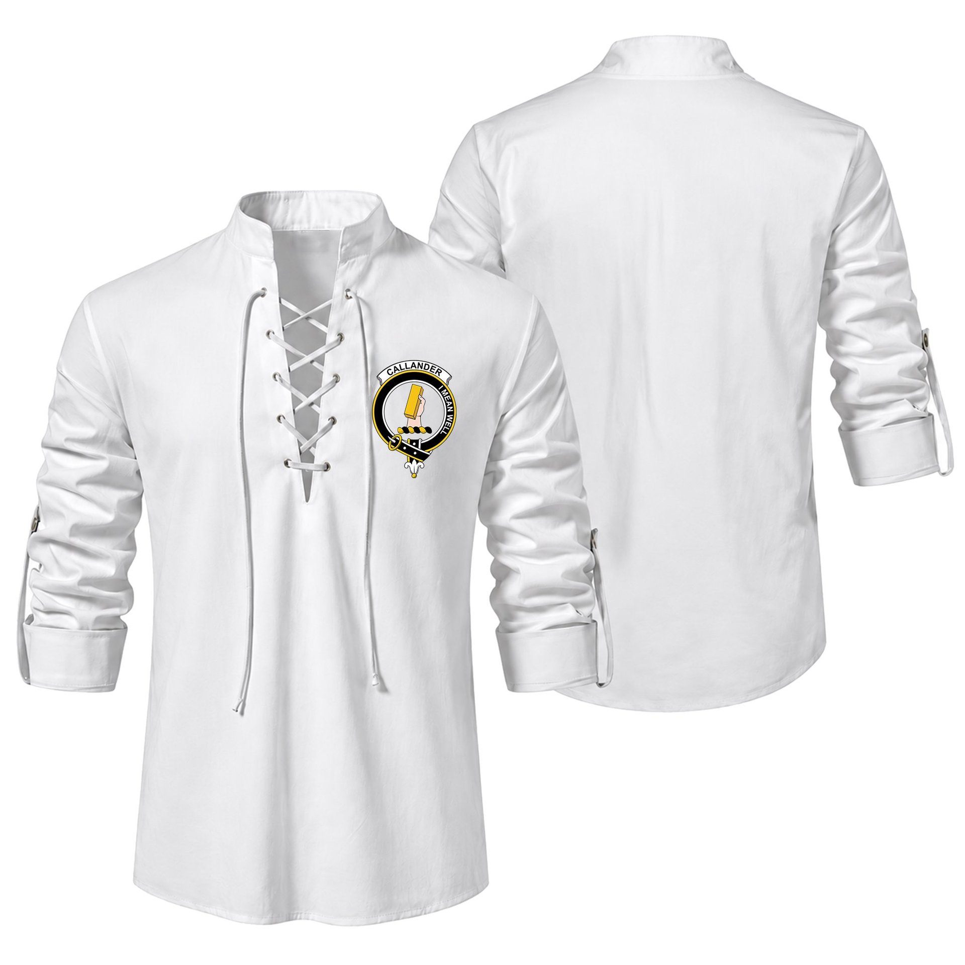 ScotsTee Shop Scottish Callander Clan Crest Scottish Ghillie Kilt Shirt