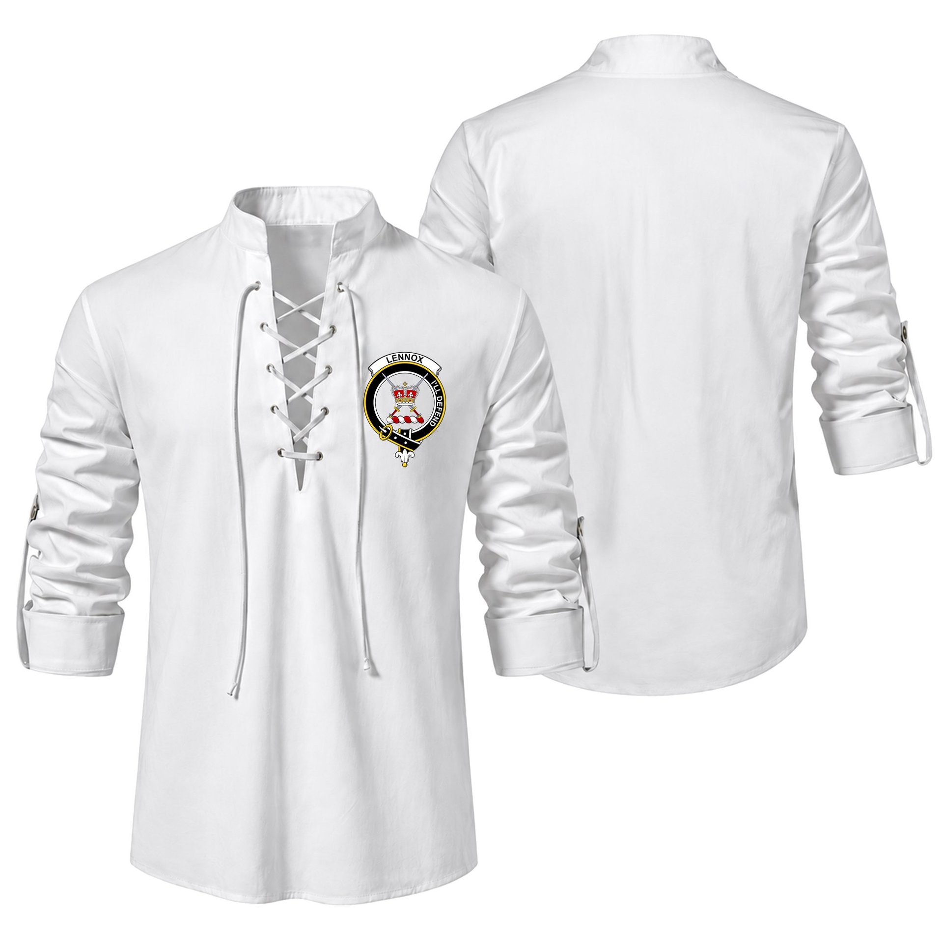ScotsTee Shop Scottish Lennox Kincaid Clan Crest Scottish Ghillie Kilt Shirt