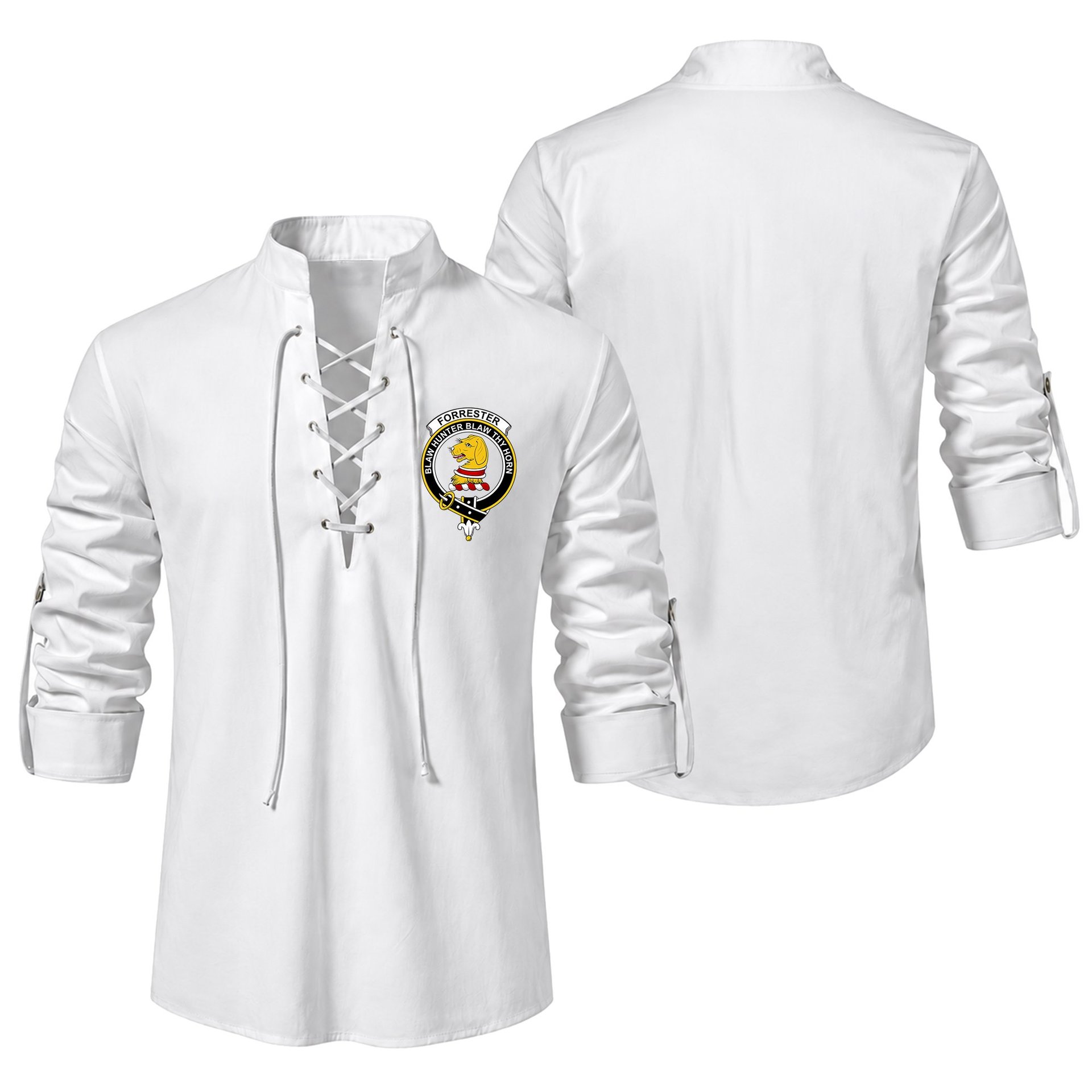 ScotsTee Shop Scottish Forrester Clan Crest Scottish Ghillie Kilt Shirt