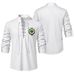 ScotsTee Shop Scottish Irvine Clan Crest Scottish Ghillie Kilt Shirt