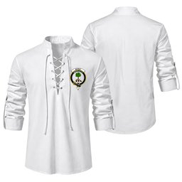 ScotsTee Shop Scottish Mowat of Inglistoun Clan Crest Scottish Ghillie Kilt Shirt
