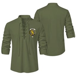 ScotsTee Shop Scottish Brown Clan Crest Scottish Ghillie Kilt Shirt