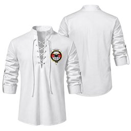 ScotsTee Shop Scottish MacLeod Clan Crest Scottish Ghillie Kilt Shirt