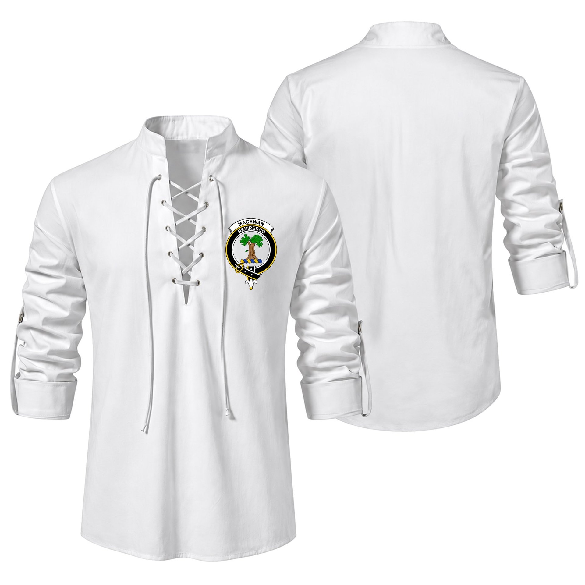 ScotsTee Shop Scottish MacEwan Clan Crest Scottish Ghillie Kilt Shirt