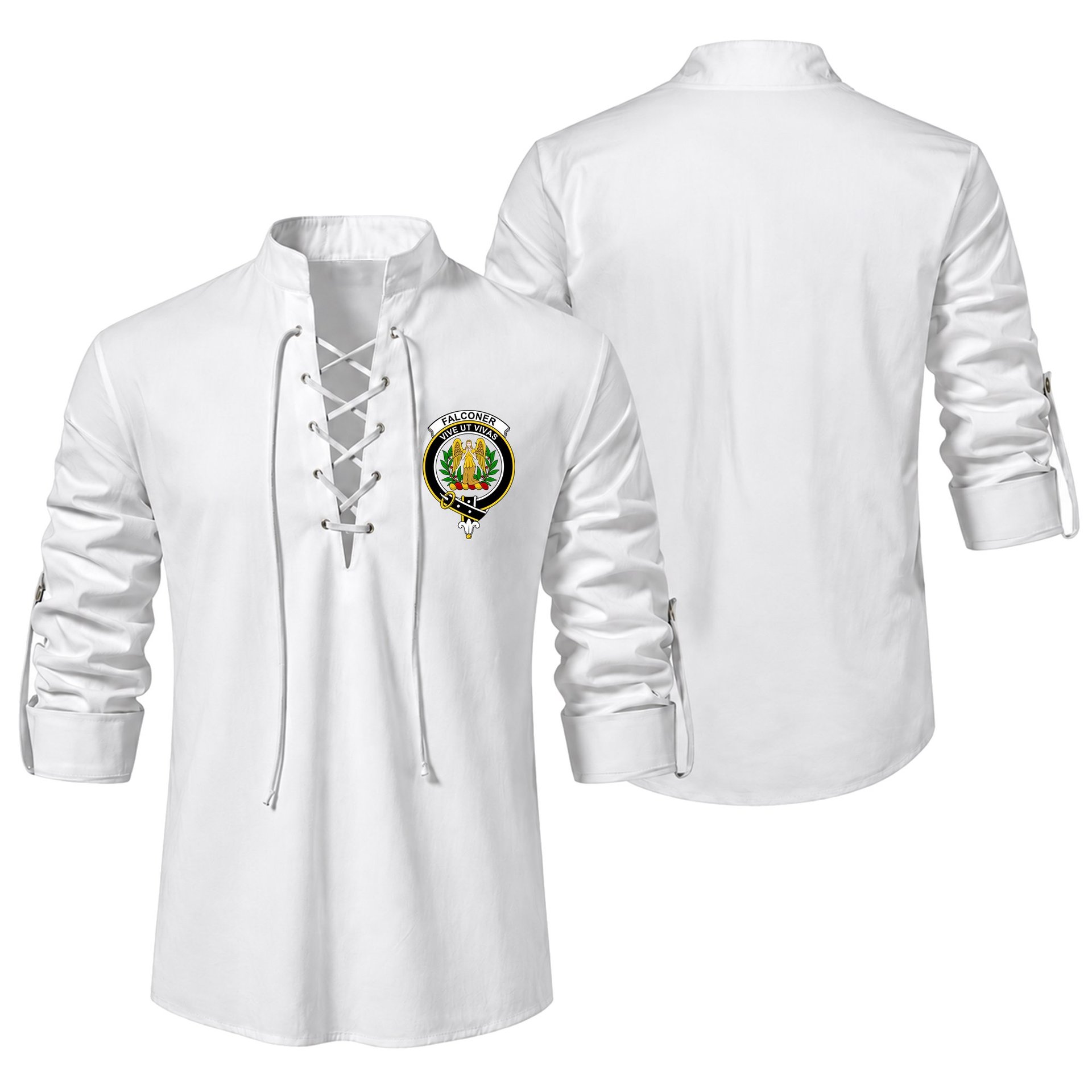 ScotsTee Shop Scottish Falconer Clan Crest Scottish Ghillie Kilt Shirt