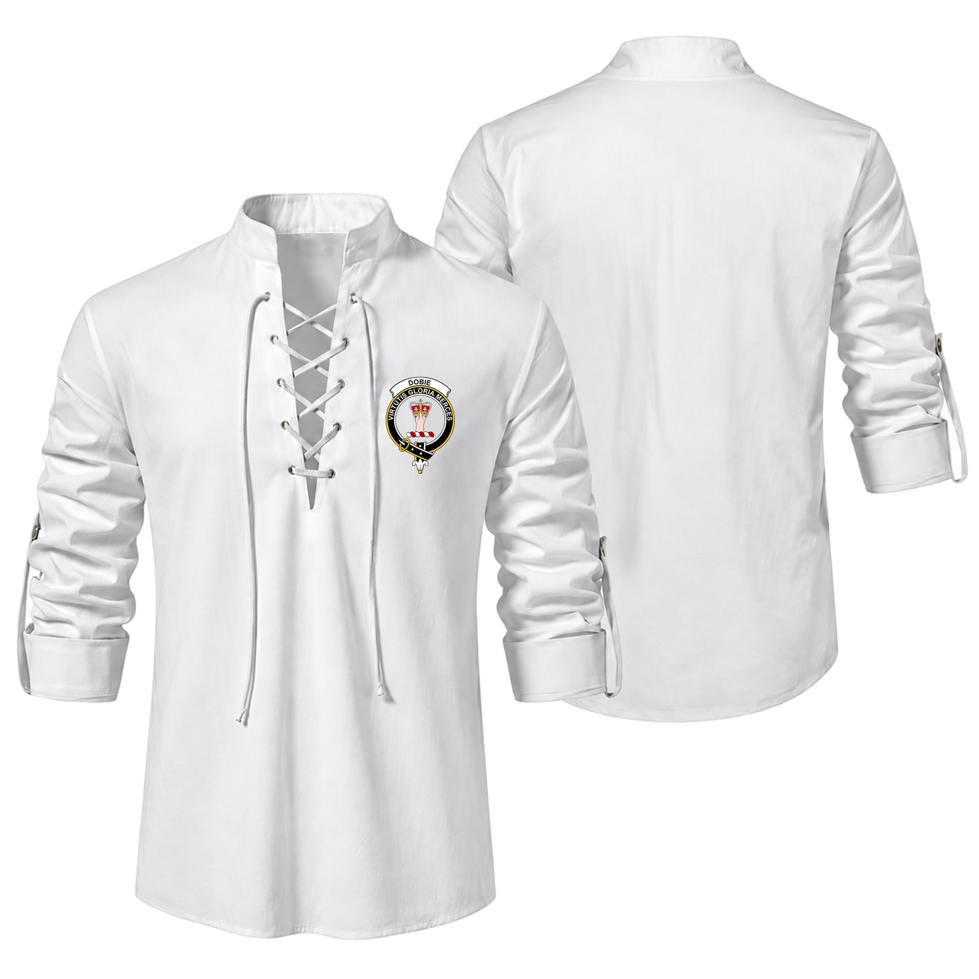 ScotsTee Shop Scottish DOBIE Clan Crest Scottish Ghillie Kilt Shirt