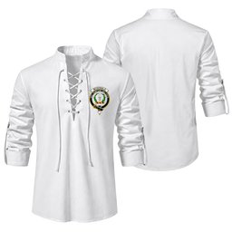 ScotsTee Shop Scottish McDonald of Glencoe Clan Crest Scottish Ghillie Kilt Shirt