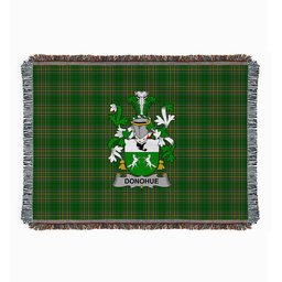 ScotsTee Shop Irish Donohue or O'Donohue Clan Coat of Arms Irish Tartan Woven Blanket