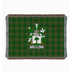 ScotsTee Shop Irish Going Clan Coat of Arms Irish Tartan Woven Blanket