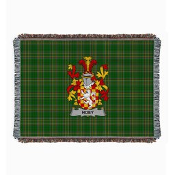 ScotsTee Shop Irish Hoey or O'Hoey Clan Coat of Arms Irish Tartan Woven Blanket