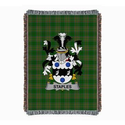 ScotsTee Shop Irish Staples Clan Coat of Arms Irish Tartan Woven Blanket