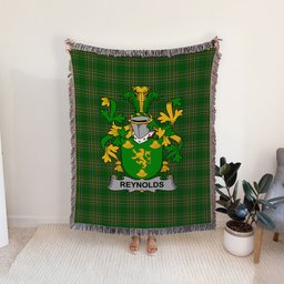 ScotsTee Shop Irish Reynolds or McRannell Clan Coat of Arms Irish Tartan Woven Blanket