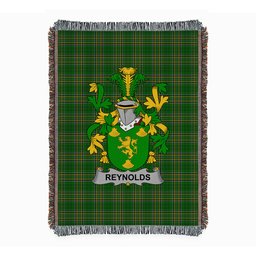 ScotsTee Shop Irish Reynolds or McRannell Clan Coat of Arms Irish Tartan Woven Blanket