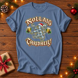 Scottish Stewart Muted Blue Tartan Lion Christmas