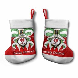 Currie Tartan Crest Christmas Bow Christmas Stocking Scottish Nollaig Chridheil