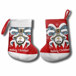 Garden (Gardyne) Tartan Crest Christmas Bow Christmas Stocking Scottish Nollaig Chridheil