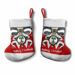 MacEwan (MacEwen) Tartan Crest Christmas Bow Christmas Stocking Scottish Nollaig Chridheil