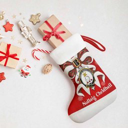 MacColl (McColl) Tartan Crest Christmas Bow Christmas Stocking Scottish Nollaig Chridheil