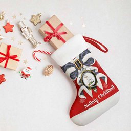 Hunter (Hunterston) Tartan Crest Christmas Bow Christmas Stocking Scottish Nollaig Chridheil