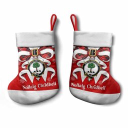 Hogg (Hog) Tartan Crest Christmas Bow Christmas Stocking Scottish Nollaig Chridheil