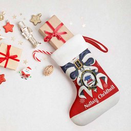 Weir Tartan Crest Christmas Bow Christmas Stocking Scottish Nollaig Chridheil