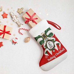 Kincaid Tartan Crest Christmas Bow Christmas Stocking Scottish Nollaig Chridheil