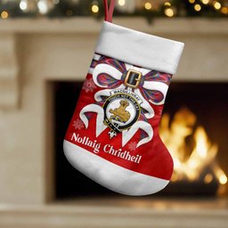 MacGillivray (McGillivray) Tartan Crest Christmas Bow Christmas Stocking Scottish Nollaig Chridheil