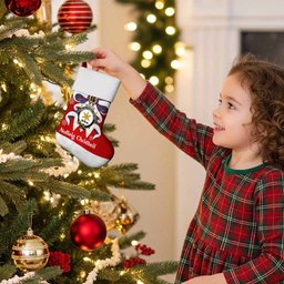 Wardlaw Tartan Crest Christmas Bow Christmas Stocking Scottish Nollaig Chridheil