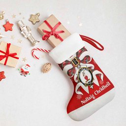 Orr Tartan Crest Christmas Bow Christmas Stocking Scottish Nollaig Chridheil