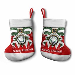 MacArthur (McArthur) Tartan Crest Christmas Bow Christmas Stocking Scottish Nollaig Chridheil