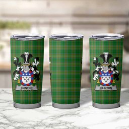 Clinton Irish Coat of Arms Insulated Tumbler Cup