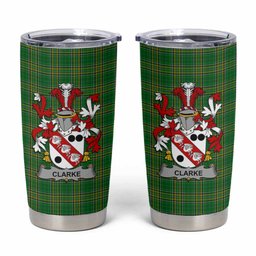 Clarke Irish Coat of Arms Insulated Tumbler Cup