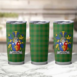 English Irish Coat of Arms Insulated Tumbler Cup