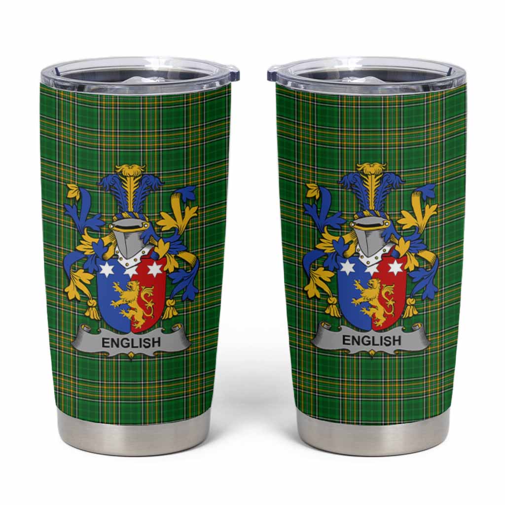 English Irish Coat of Arms Insulated Tumbler Cup
