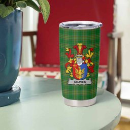 Graves Irish Coat of Arms Insulated Tumbler Cup