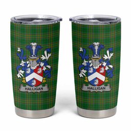 Halligan Irish Coat of Arms Insulated Tumbler Cup