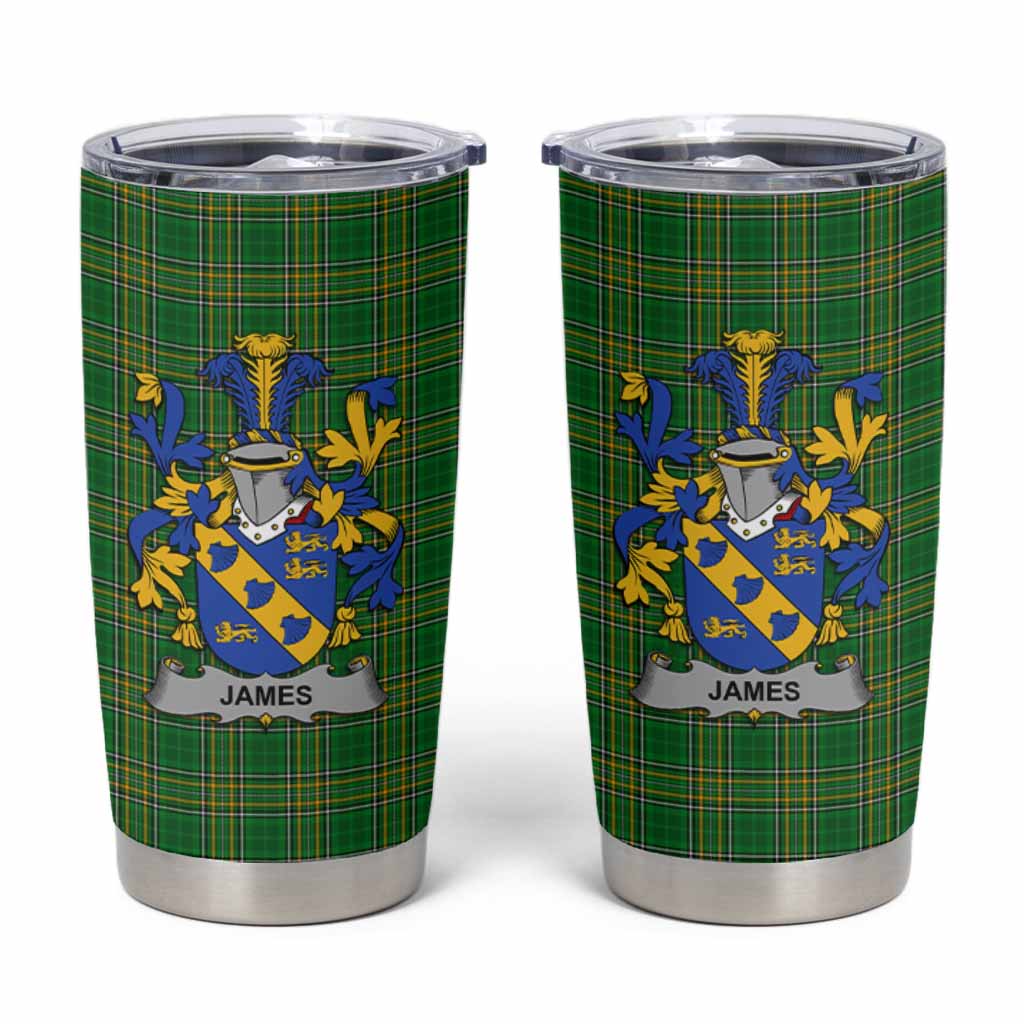 James Irish Coat of Arms Insulated Tumbler Cup