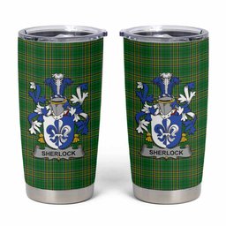 Sherlock Irish Coat of Arms Insulated Tumbler Cup