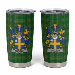 Shelton Irish Coat of Arms Insulated Tumbler Cup