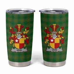 Vere Irish Coat of Arms Insulated Tumbler Cup