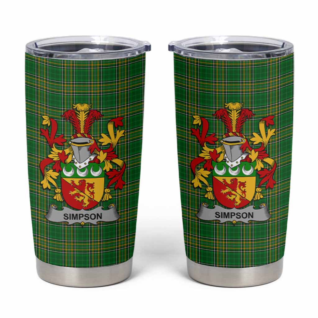 Simpson Irish Coat of Arms Insulated Tumbler Cup