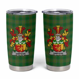 Simpson Irish Coat of Arms Insulated Tumbler Cup