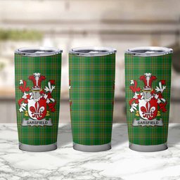 Sarsfield Irish Coat of Arms Insulated Tumbler Cup