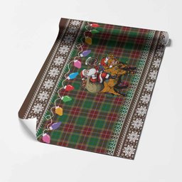 Baxter Nollaig Chridheil Santa Highland Coo Tartan Wrapping Paper