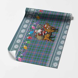 Ralston Nollaig Chridheil Santa Highland Coo Tartan Wrapping Paper